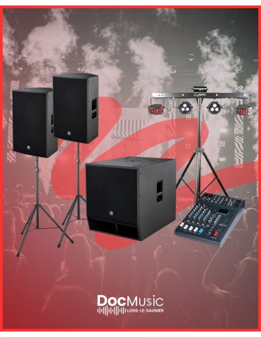 Pack location 2 enceintes + 1 caisson + 1 Gig Bar