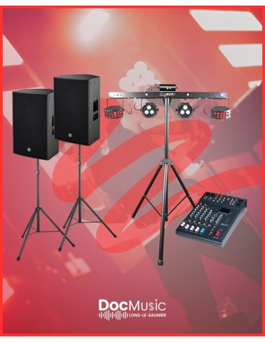 Pack de location 2 enceintes + 1 Gig Bar