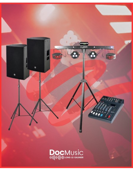 Pack de location 2 enceintes + 1 Gig Bar