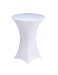 Housse lycra blanche pour mange debout