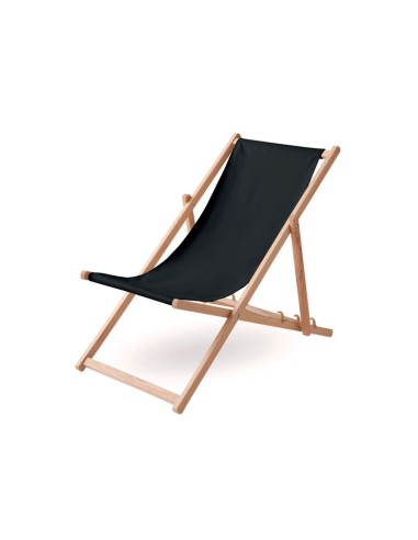 Transat pliable bois noir