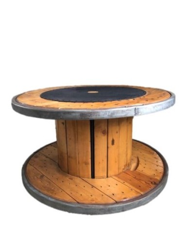 Table basse bobine en bois diamètre 60cm