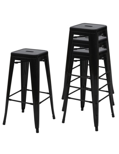 Tabouret haut type TOLIX noir